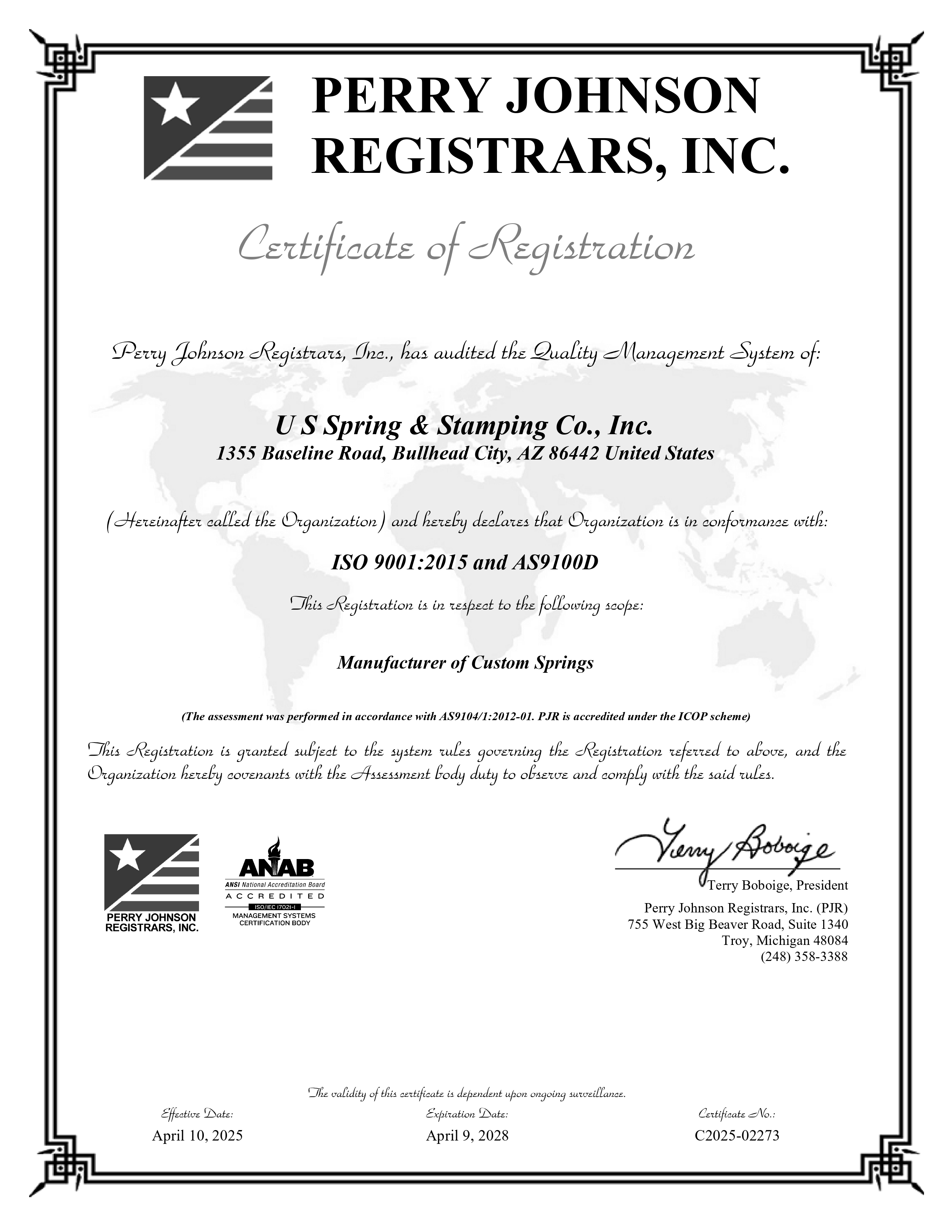 US Spring Manufacturing Facility